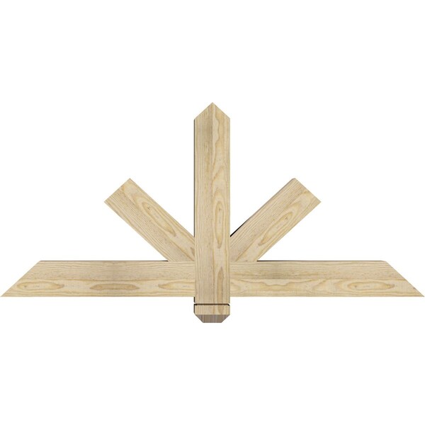 Ekena Millwork Kennewick Rough Sawn Timber Gable Bracket, Douglas Fir, 48"W x 22"H x 4"D x 4"F, 11/12 Pitch GBW048X22X0404KEN00RDF - main